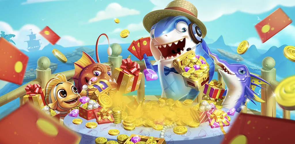 Ilustrasi dunia bawah laut untuk pengalaman permainan tembak ikan